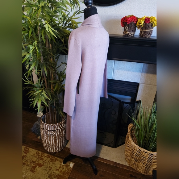 MAX SPORT Elegant Women's Mauve Full Length Cardigan - Picture 4 of 7